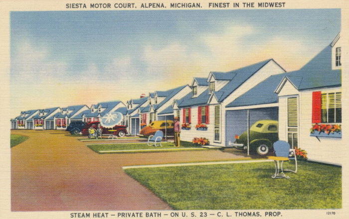 Siesta Motor Court - Old Postcard (newer photo)